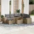 Set canapele de grădină cu perne, 8 piese, gri, poliratan GartenMobel Dekor