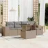 Set mobilier grădină cu perne, 6 piese, gri, poliratan GartenMobel Dekor