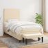 Pat box spring cu saltea, crem, 200x200 cm, textil GartenMobel Dekor