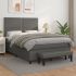 Pat box spring cu saltea, alb, 90x190 cm, piele ecologică GartenMobel Dekor