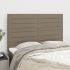Tăblii de pat, 4 buc, gri taupe, 100x5x78/88 cm, textil GartenMobel Dekor