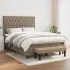 Pat box spring cu saltea, taupe, 120x190 cm material textil GartenMobel Dekor
