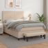 Pat box spring cu saltea, negru, 140x190 cm, piele ecologică GartenMobel Dekor