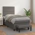 Pat box spring cu saltea, alb, 100x200 cm, piele ecologică GartenMobel Dekor
