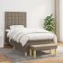 Pat box spring cu saltea, albastru, 90x190 cm, textil GartenMobel Dekor