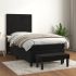 Pat box spring cu saltea, negru, 200x200 cm, catifea GartenMobel Dekor