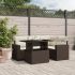 Set mobilier de grădină cu perne, 5 piese, negru, poliratan GartenMobel Dekor