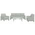 Set de canapele cu perne, 3 piese, negru, catifea GartenMobel Dekor