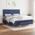 Pat box spring cu saltea, negru, 180x200 cm, catifea GartenMobel Dekor