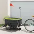 Remorcă pentru biciclete, negru și verde, 45 kg, fier GartenMobel Dekor