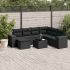 Set mobilier de grădină cu perne, 8 piese, negru, poliratan GartenMobel Dekor