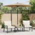 Umbrelă soare de grădină stâlp din lemn verde 223x223x213 cm GartenMobel Dekor