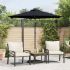 Umbrelă soare grădină stâlp din oțel/LED antracit 225x225x212cm GartenMobel Dekor
