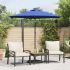 Umbrelă soare grădină stâlp din oțel/LED antracit 225x225x212cm GartenMobel Dekor