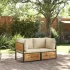 Set canapea de grădină, 2 piese, cu perne, lemn masiv de acacia GartenMobel Dekor