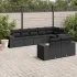 Set mobilier de grădină cu perne, 8 piese, negru, poliratan GartenMobel Dekor