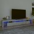 Comode TV cu lumini LED, alb，215x36,5x40 GartenMobel Dekor