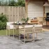 Set mobilier de grădină cu perne, 9 piese, maro, poliratan GartenMobel Dekor