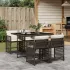 Set mobilier de grădină cu perne, 9 piese, maro, poliratan GartenMobel Dekor