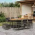 Set de masă pentru grădină, 9 piese, cu perne, bej, poliratan GartenMobel Dekor