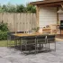Set mobilier de grădină cu perne, 5 piese, negru, poliratan GartenMobel Dekor