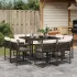 Set mobilier de grădină cu perne, 9 piese, negru, poliratan GartenMobel Dekor