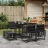 Set mobilier de grădină cu perne, 17 piese, negru, poliratan GartenMobel Dekor