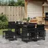 Set mobilier de grădină cu perne 13 piese gri deschis poliratan GartenMobel Dekor