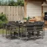 Set mobilier de grădină cu perne, 9 piese, negru, poliratan GartenMobel Dekor
