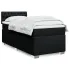 Pat box spring cu saltea, negru, 120x190 cm, catifea GartenMobel Dekor