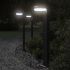 Lămpi exterioare de podea 3 buc. negru 50 cm aluminiu turnat GartenMobel Dekor