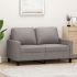 Canapea cu 2 locuri, gri deschis, 140 cm, material textil GartenMobel Dekor