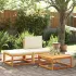 Set de canapele de grădină cu perne, 3 piese, lemn masiv acacia GartenMobel Dekor