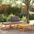 Set de canapele de grădină cu perne, 3 piese, lemn masiv acacia GartenMobel Dekor