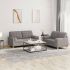 Set de canapele cu perne, 2 piese, gri închis, material textil GartenMobel Dekor
