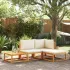 Set canapele de grădină cu perne, 4 piese, lemn masiv de acacia GartenMobel Dekor