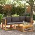 Set de canapele de grădină cu perne, 3 piese, lemn masiv acacia GartenMobel Dekor