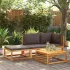 Set de canapele de grădină cu perne, 3 piese, lemn masiv acacia GartenMobel Dekor