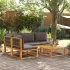 Set de canapele de grădină cu perne, 5 buc., lemn masiv acacia GartenMobel Dekor