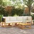 Set canapele de grădină cu perne, 4 piese, lemn masiv de acacia GartenMobel Dekor