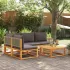Set de canapele de grădină cu perne, 5 buc., lemn masiv acacia GartenMobel Dekor
