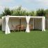 Pavilion cu draperii, antracit, 6x3 m, oțel GartenMobel Dekor