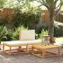 Set de canapele de grădină cu perne, 3 piese, lemn masiv acacia GartenMobel Dekor
