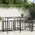 Masă de bar, negru, 100x100x110 cm, oțel vopsit electrostatic GartenMobel Dekor
