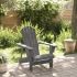 Scaun Adirondack, gri, 69x85x90,5 cm, lemn masiv de brad GartenMobel Dekor