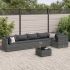 Set mobilier de grădină cu perne, 7 piese, negru, poliratan GartenMobel Dekor
