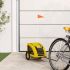 Remorcă de bicicletă animale companie galben textil oxford/fier GartenMobel Dekor