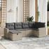 Set canapele de grădină cu perne, 7 piese, negru, poliratan GartenMobel Dekor