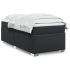 Pat box spring cu saltea, negru, 140x200 cm, piele ecologică GartenMobel Dekor