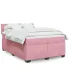 Pat box spring cu saltea, roz, 180x200 cm, catifea GartenMobel Dekor